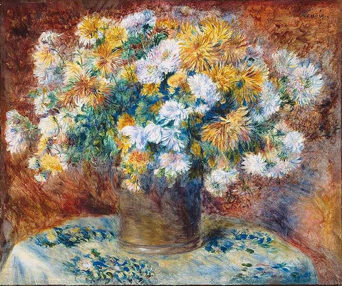 Pierre-Auguste Renoir Chrysanthemums oil painting image